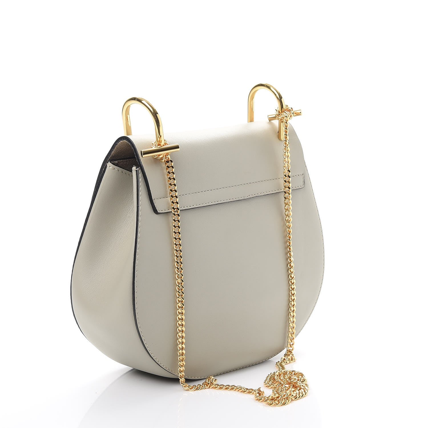 Chloe Grained Calfskin Lambskin Bi-Color Drew Shoulder Bag Black 3 of 7