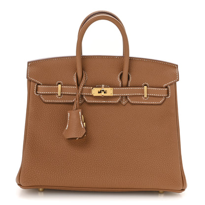 Hermes Togo Birkin 25 Gold 1 of 11
