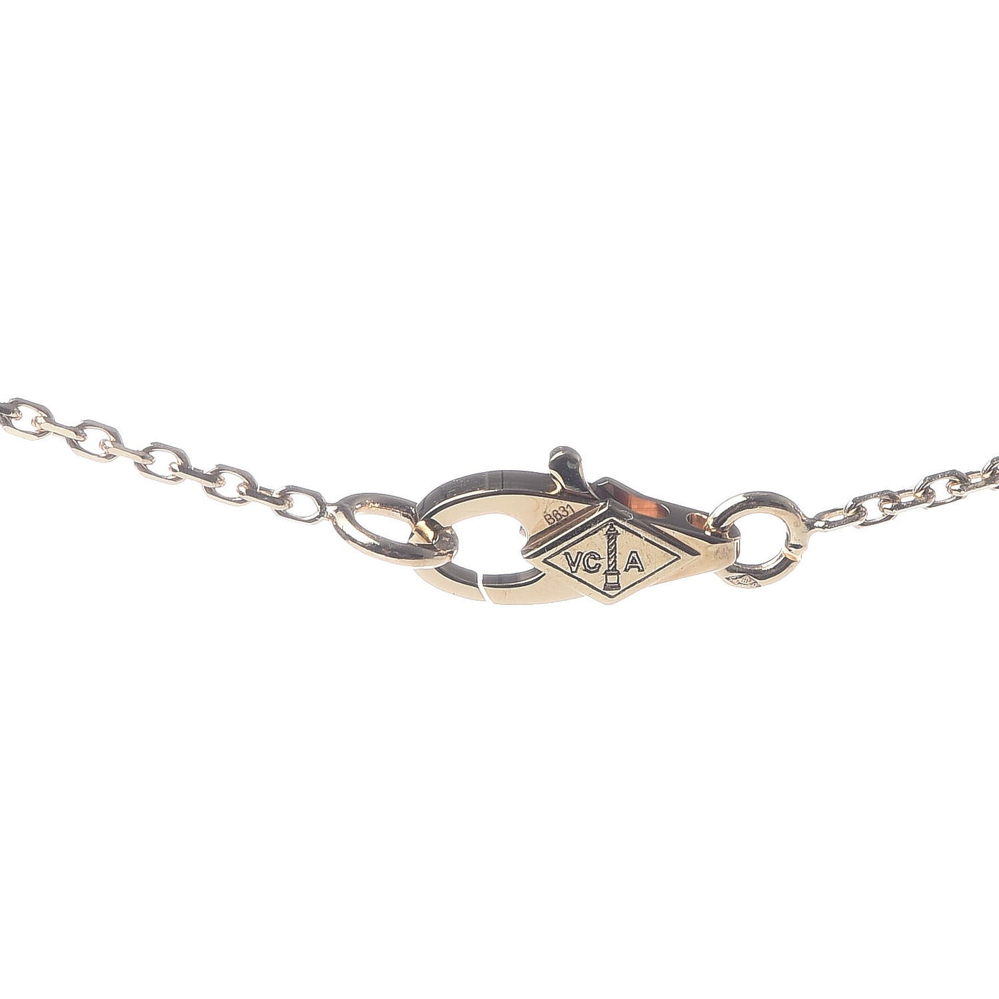 18K Yellow Gold Mother of Pearl Sweet Alhambra Pendant Necklace