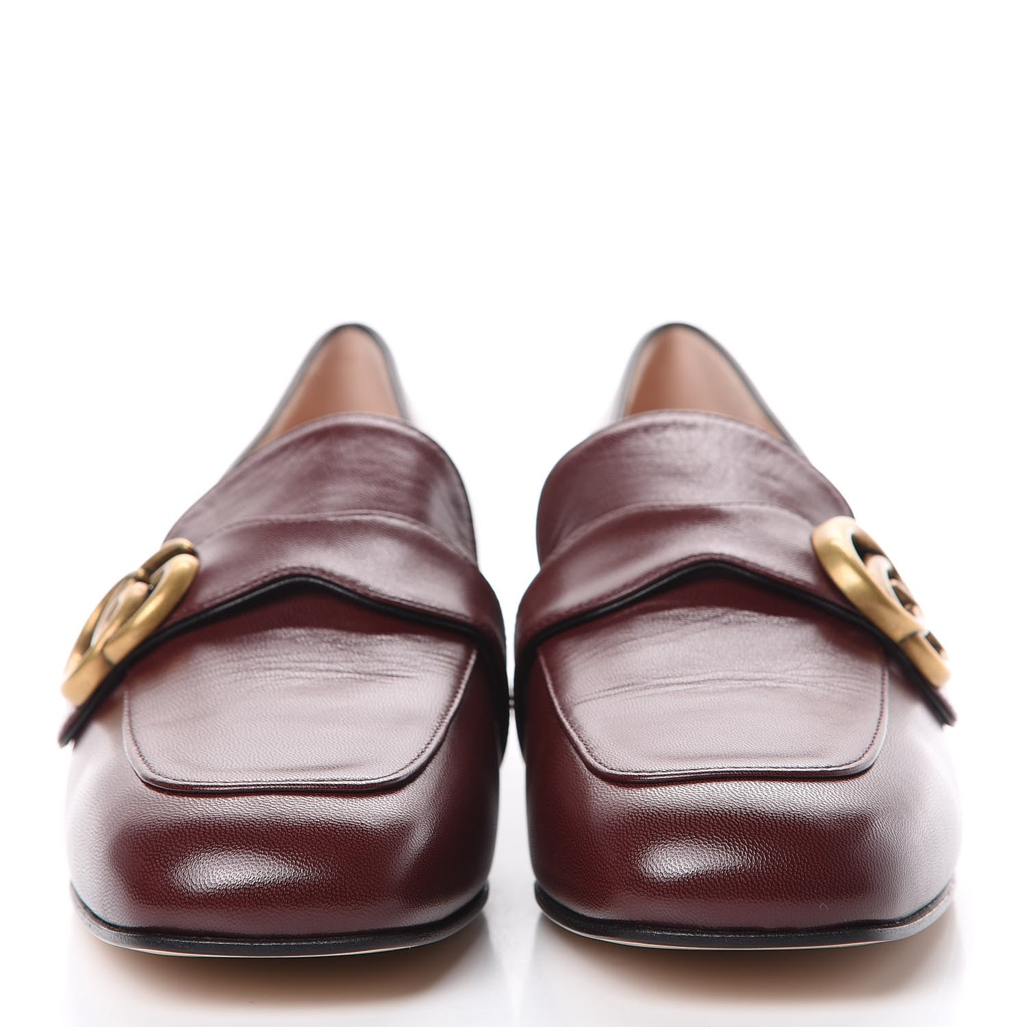 Gucci Malaga Kid Womens GG Marmont Loafers 38.5 Vintage Bordeaux 2 of 8