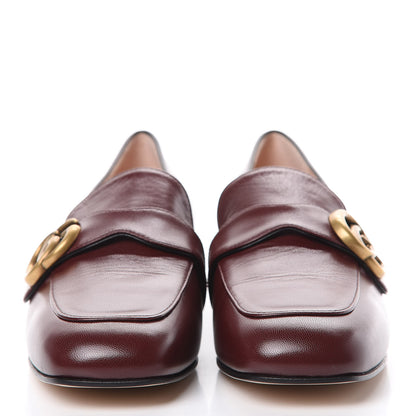 Gucci Malaga Kid Womens GG Marmont Loafers 38.5 Vintage Bordeaux 2 of 8