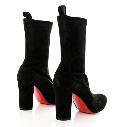Christian Louboutin Veau Velours Stretch Gena 85 Bootie 35.5 Black 4 of 7