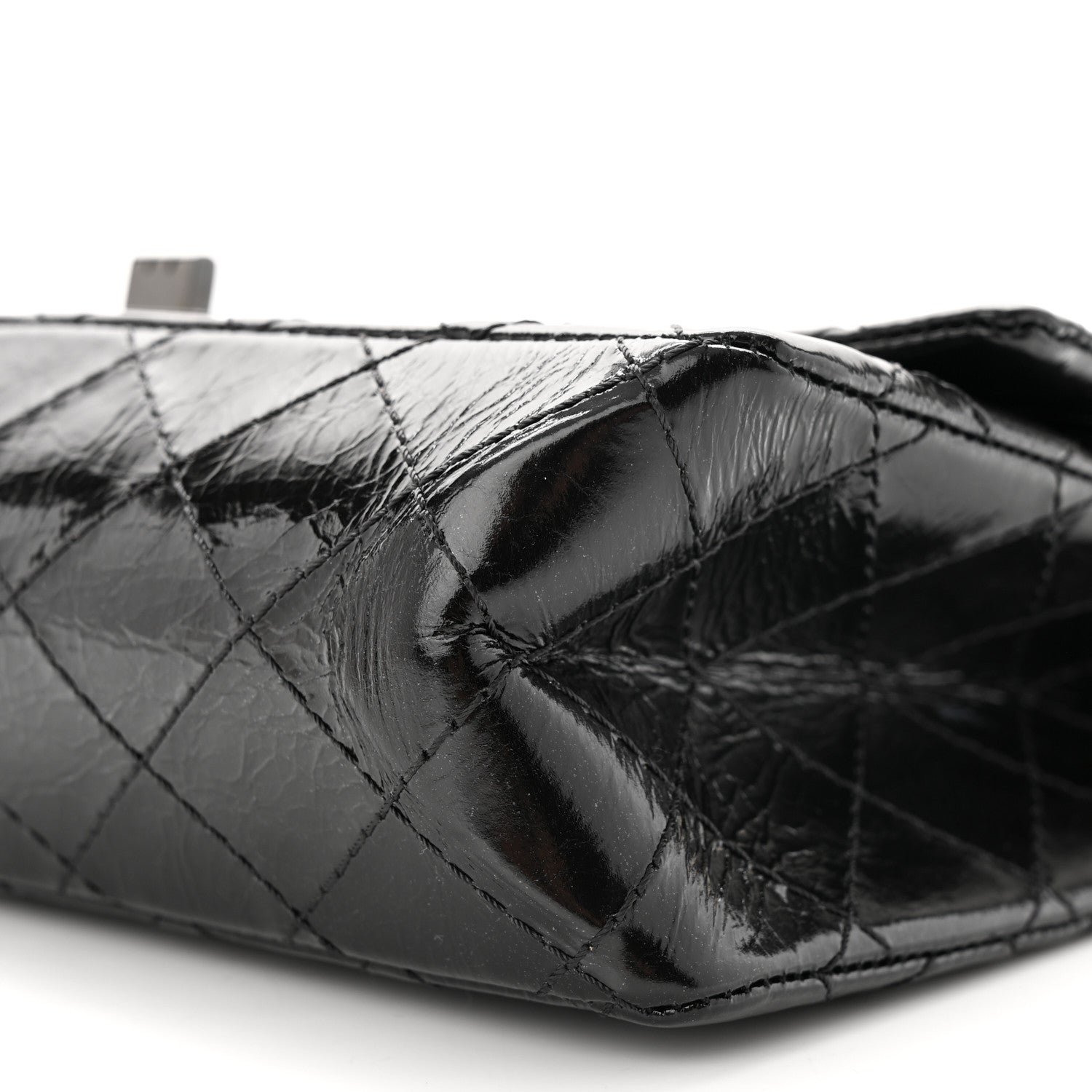 Chanel Glazed Aged Calfskin Quilted 2.55 Reissue 225 Flap So Black 10 of 10