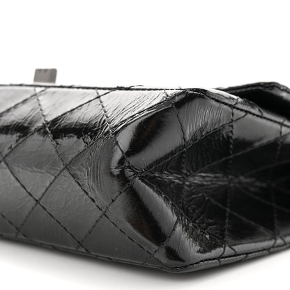 Chanel Glazed Aged Calfskin Quilted 2.55 Reissue 225 Flap So Black 10 of 10