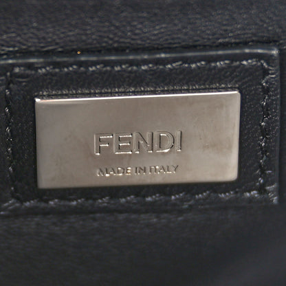Fendi Nappa Waves Bi-Color Mini Peekaboo Iconic Satchel Black Turchese 6 of 9