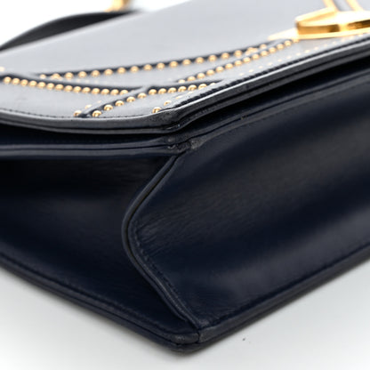 Christian Dior Lambskin Studded Medium Diorama Flap Bag Blue 9 of 10