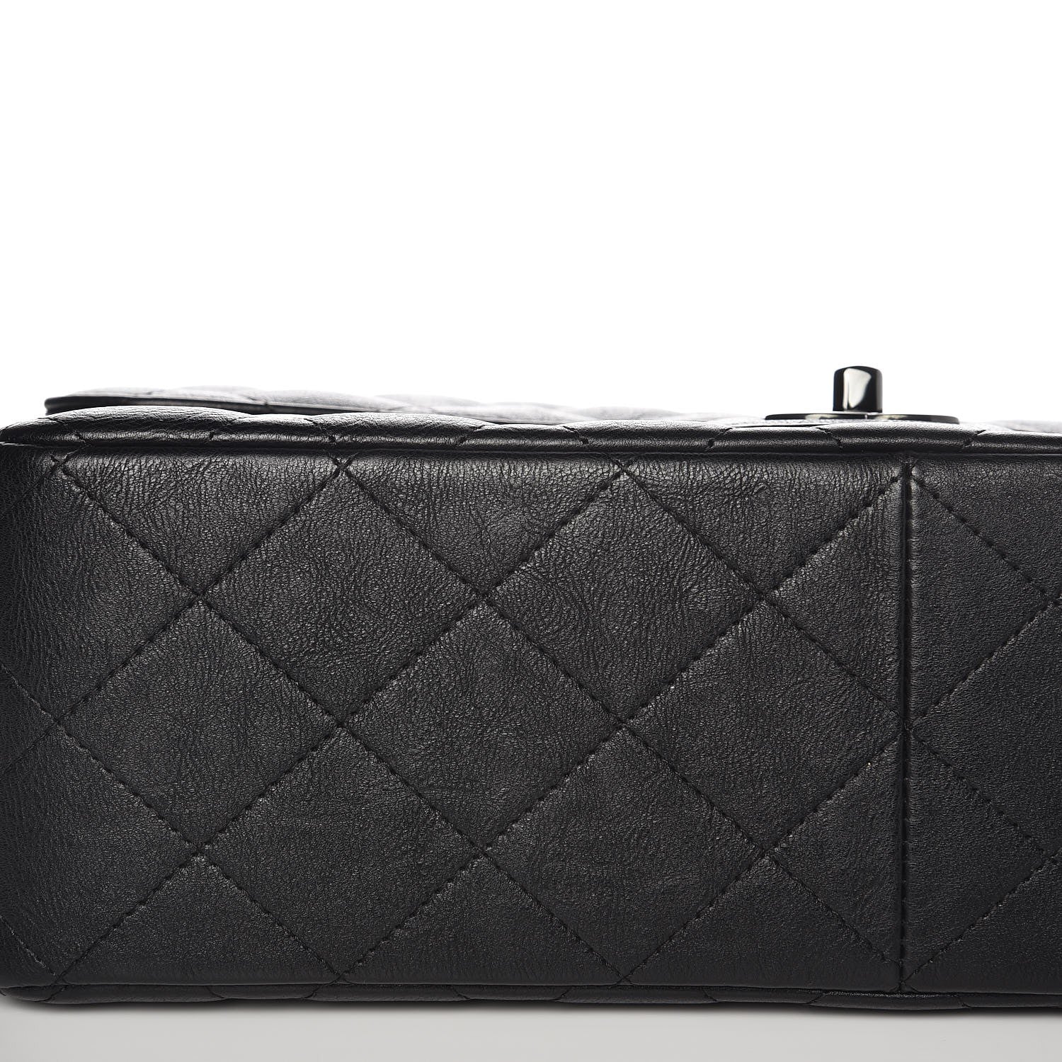 Chanel Crumpled Calfskin Quilted Jumbo Double Flap So Black 9 of 10