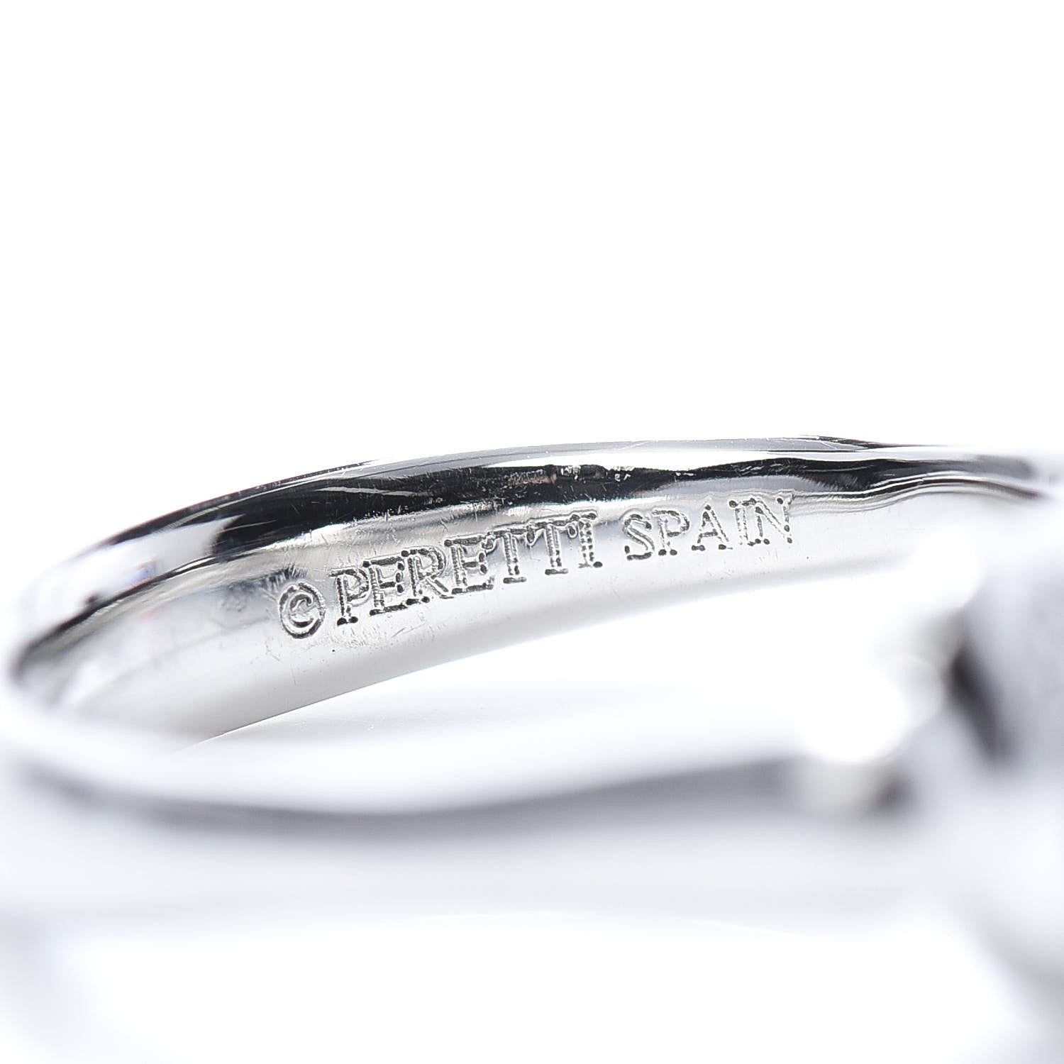 Tiffany Platinum Diamond Elsa Peretti Bean Ring 45 3.25 5 of 6