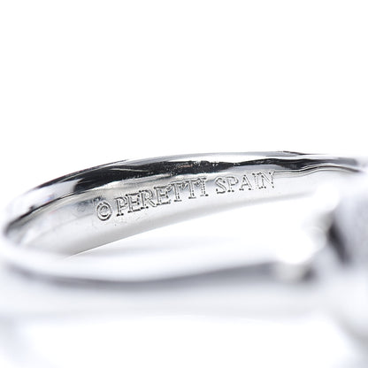 Tiffany Platinum Diamond Elsa Peretti Bean Ring 45 3.25 5 of 6