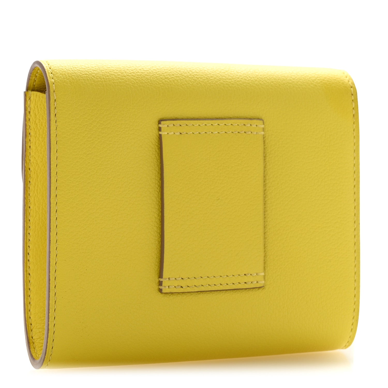 Hermes Evercolor Constance Compact Passant Wallet Lime 3 of 8