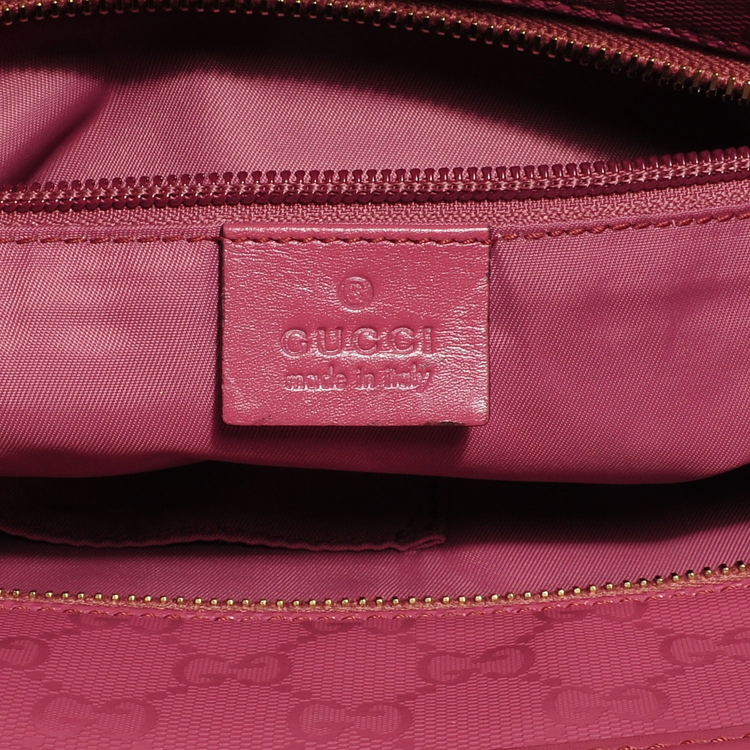 Gucci Imprime Monogram Medium Zippered Shopping Tote Vintage Rose 6 of 9
