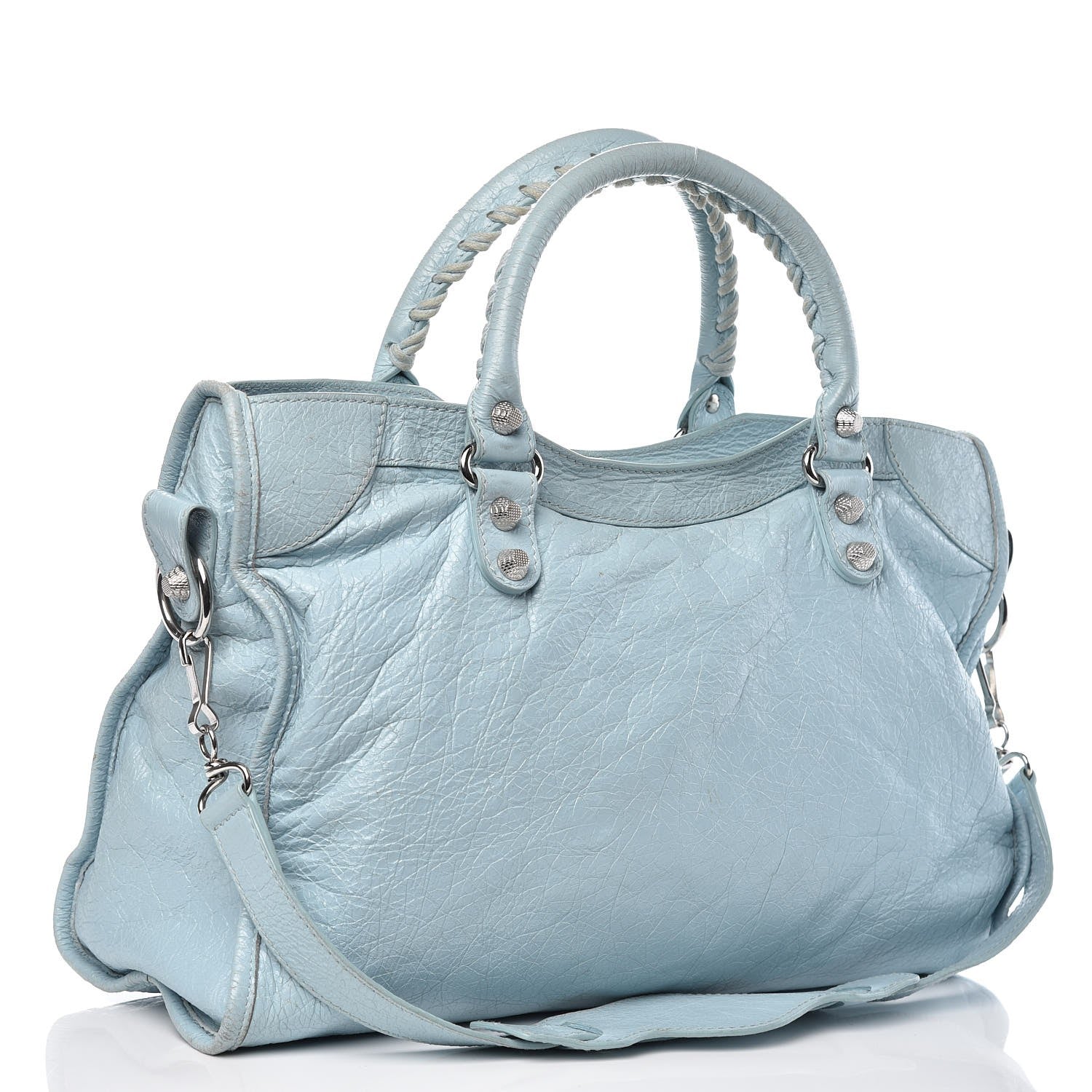 Balenciaga Agneau Giant 12 Silver Hardware City Bleu Dragee 3 of 13