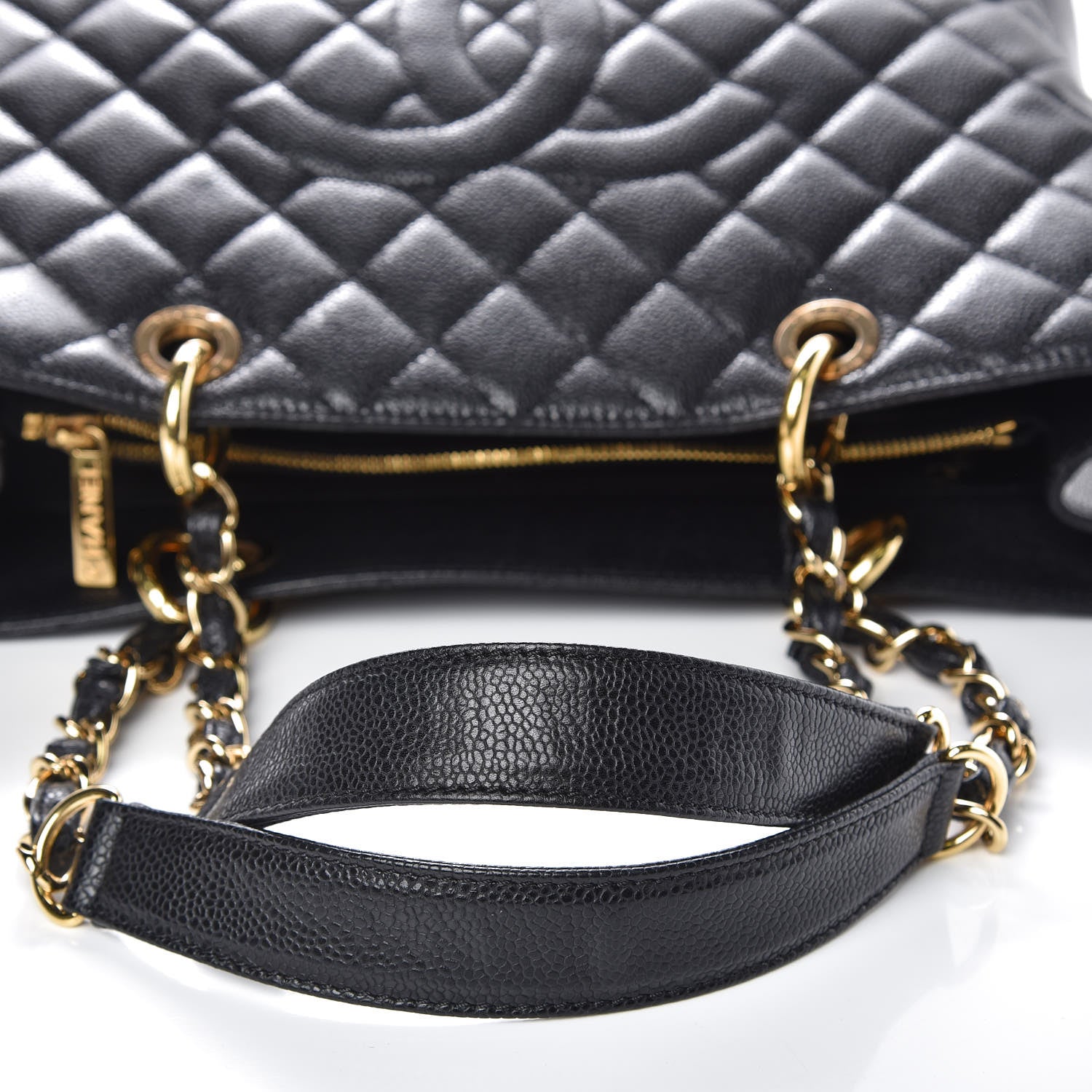 Chanel Caviar Quilted Grand Shopping Tote GST Black 12 of 13