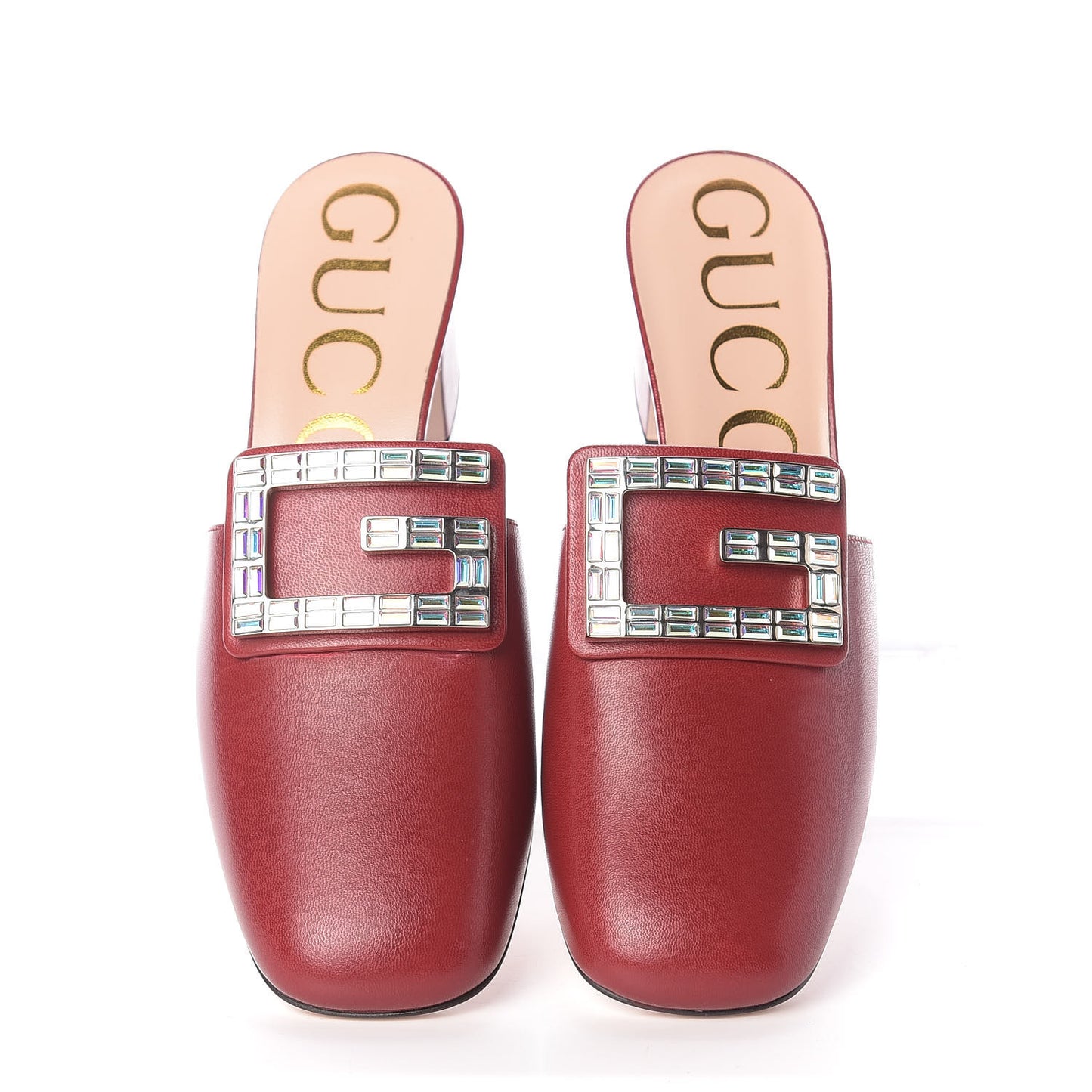 Malaga Kid Crystal Square G Madelyn Mules 38 Romantic Cerise
