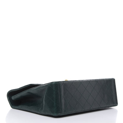 Chanel Lambskin Quilted XL Jumbo Single Flap Green 4 of 18