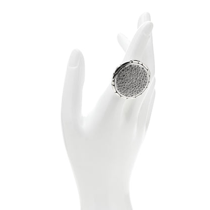 John Hardy Sterling Silver White Sapphire Kali Lava Ring 54 6.75 2 of 6