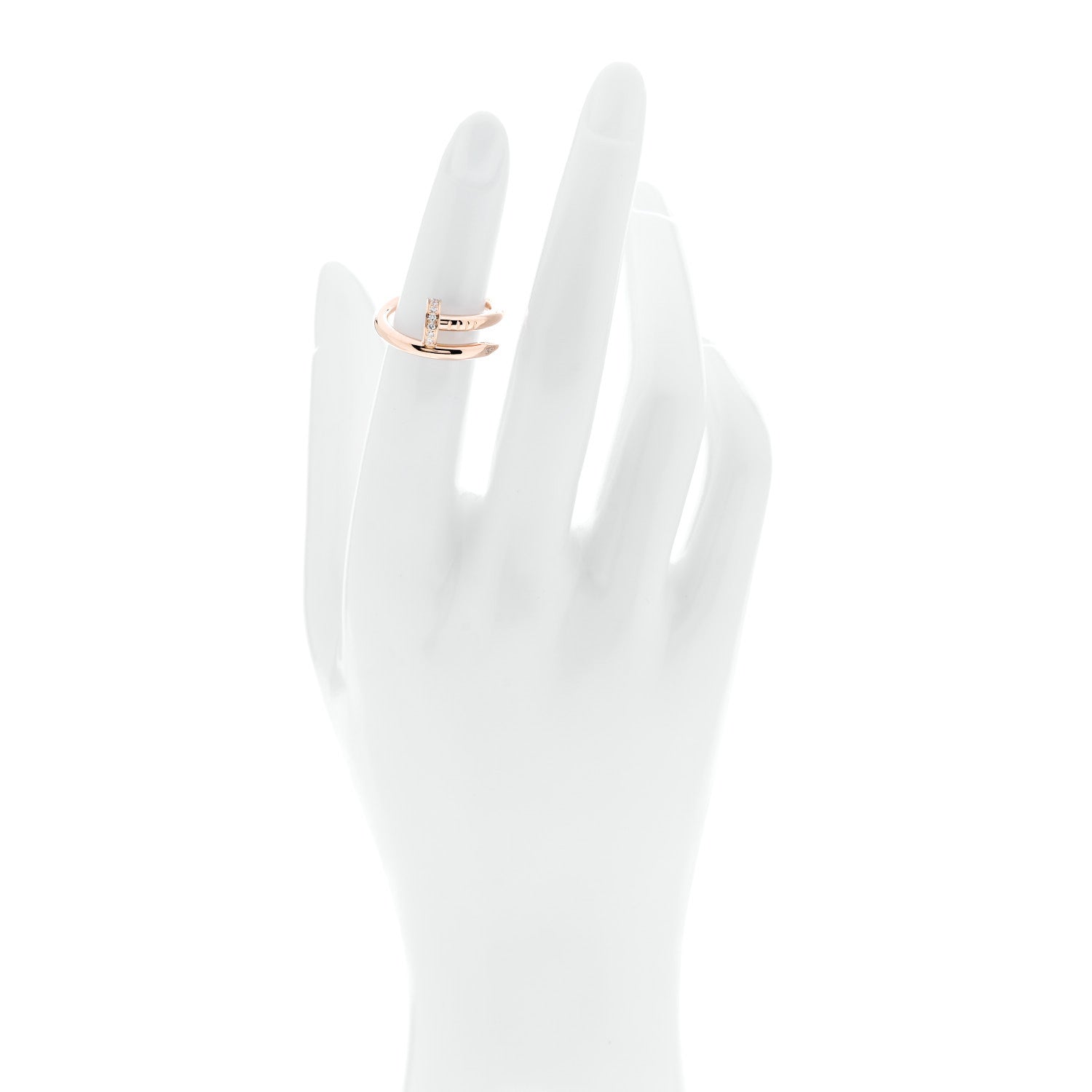Cartier 18K Pink Gold Diamond Juste Un Clou Ring 49 5 2 of 6