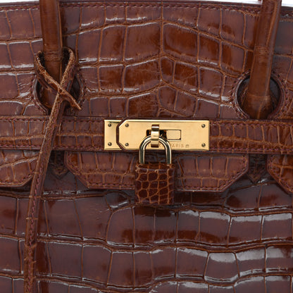 Hermes Shiny Porosus Crocodile Birkin 35 Etrusque 35 of 35