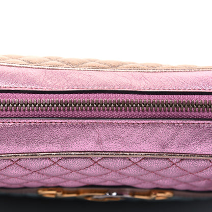 Gucci Laminated Nappa Trapuntata Small Zumi Shoulder Bag Rosa Lago Rame 13 of 14