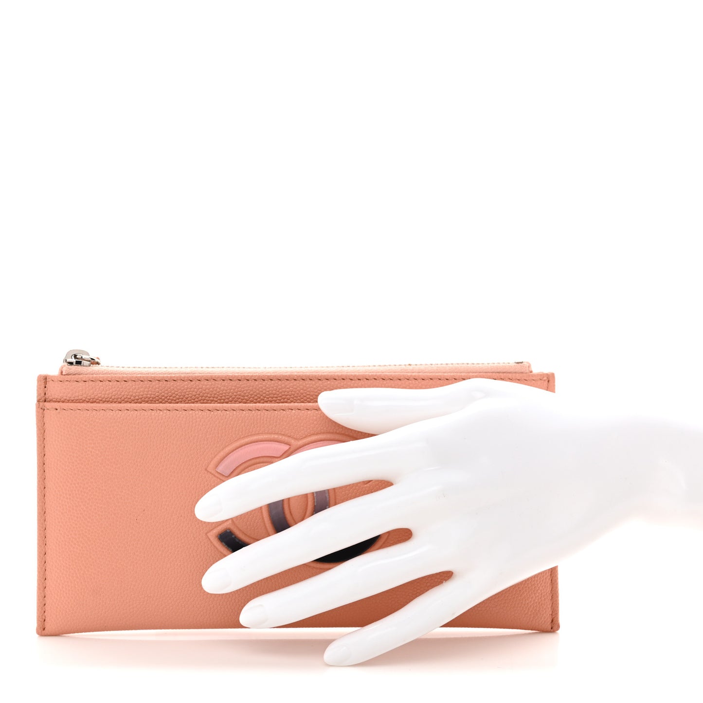 Caviar CC Zip Pouch Light Pink Black