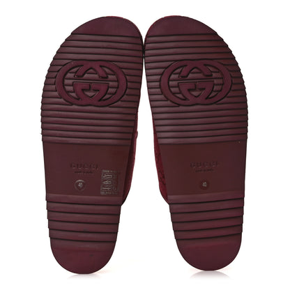 Gucci GG Supreme Monogram Womens Horsebit Slippers 40 Rosso Ancora 7 of 13