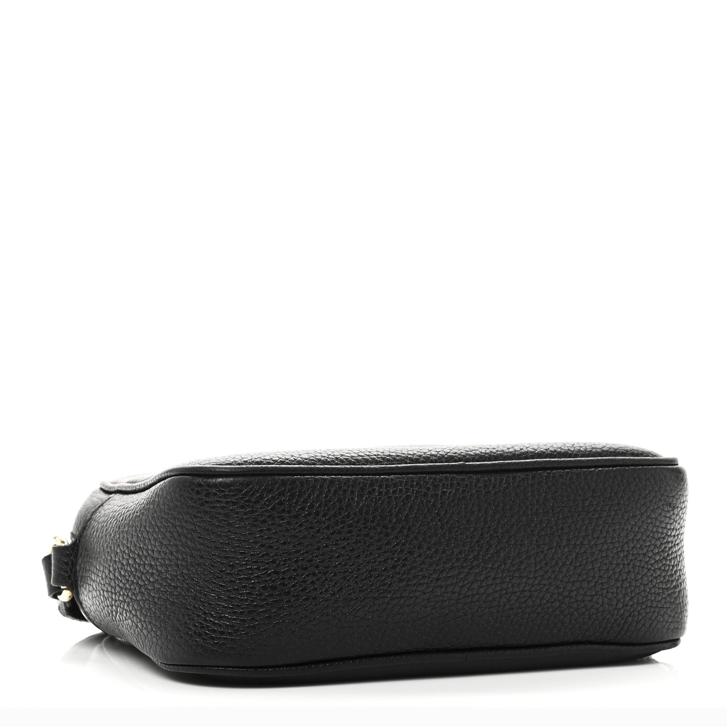 Pebbled Calfskin Small Soho Disco Bag Black