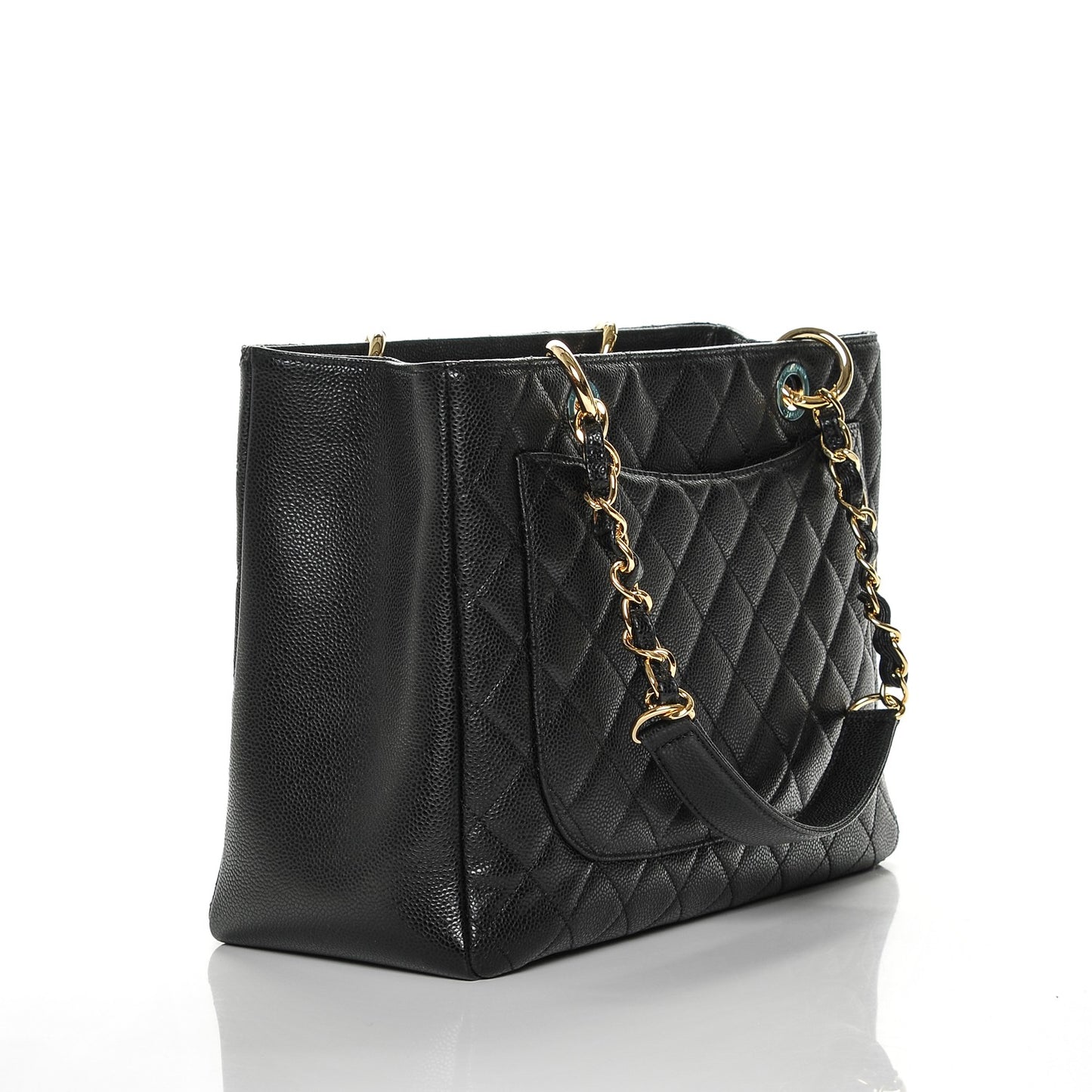 Caviar Quilted Grand Shopping Tote GST Black