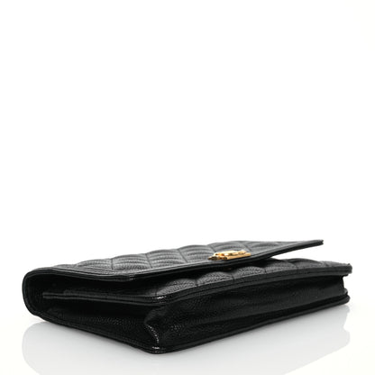 Chanel Caviar Quilted Boy Wallet On Chain WOC Black 4 of 18