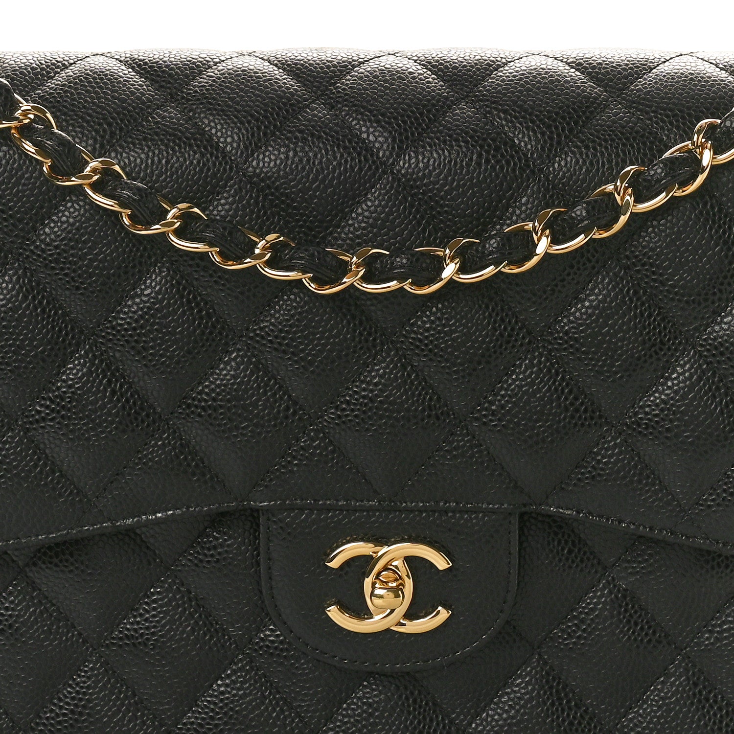 Chanel Caviar Quilted Jumbo Double Flap Black 8 of 10