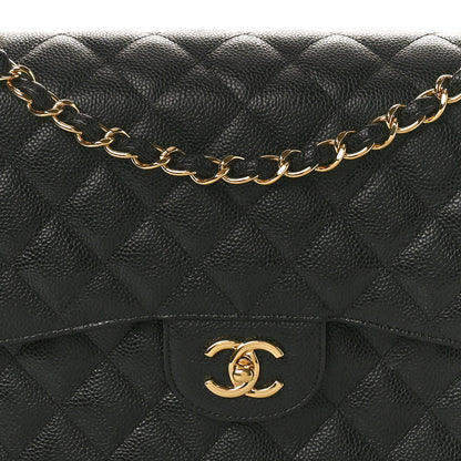 Chanel Caviar Quilted Jumbo Double Flap Black 8 of 10