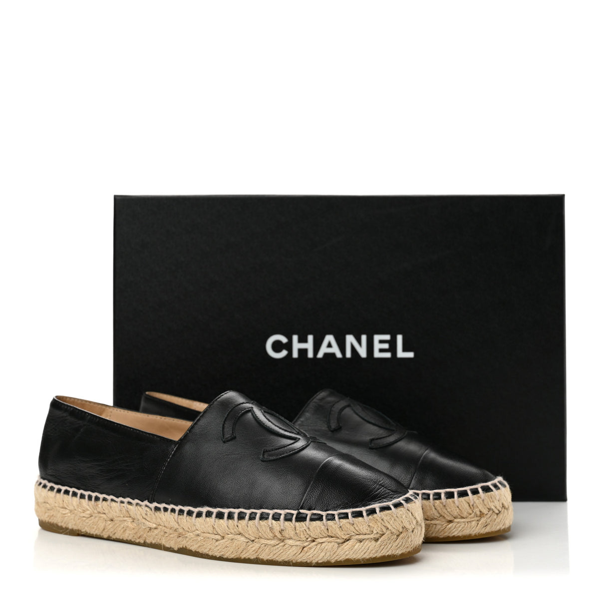 Lambskin CC Espadrilles 36 Black