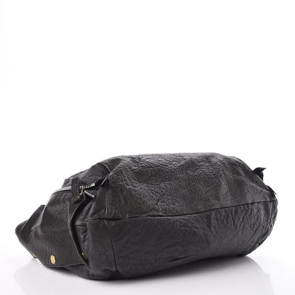 Celine Shrunken Lambskin Zipper Gusset Shopper Black 4 of 10