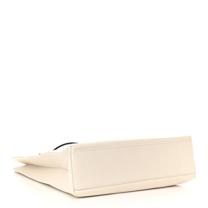 Balenciaga Calfskin Medium Logo North South Shopping Tote White 4 of 9
