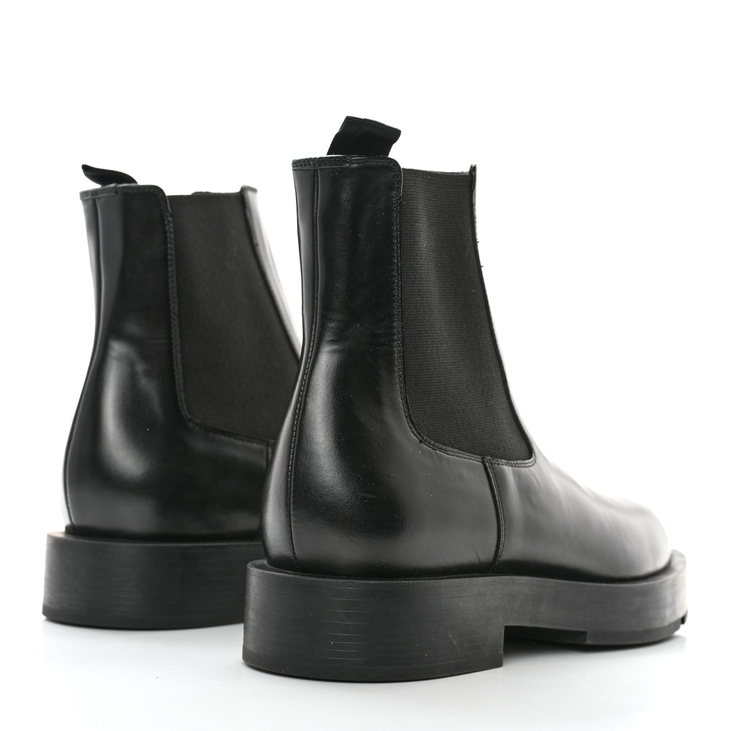 Calfskin Square Chelsea Boots 37 Black