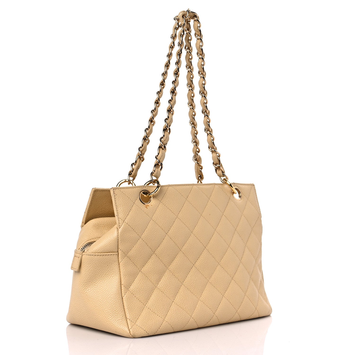 Chanel Caviar Quilted Petit Timeless Tote PTT Beige 3 of 24