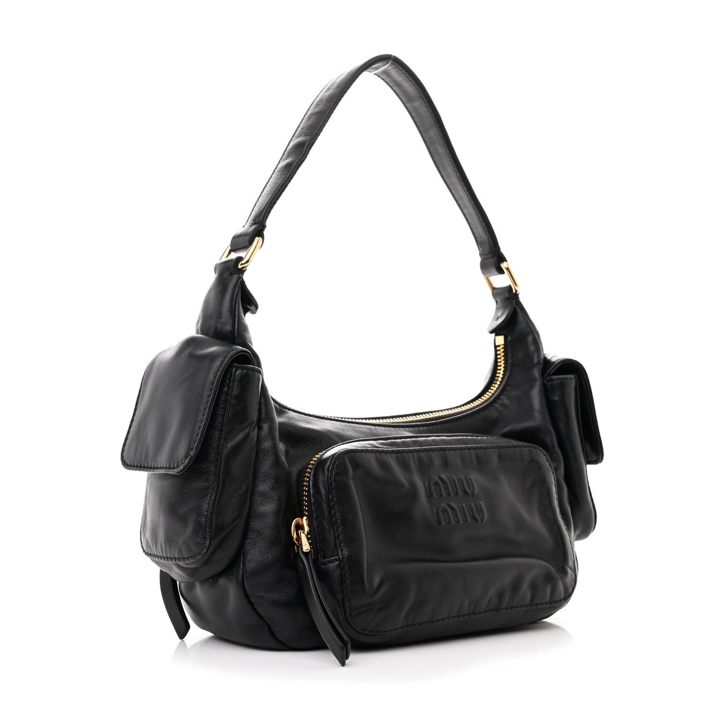 Nappa Multi Pocket Hobo Black