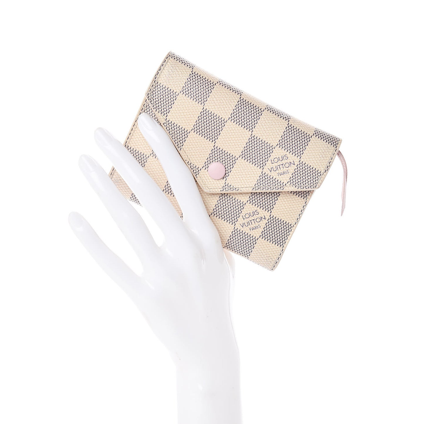 Damier Azur Victorine Wallet Rose Ballerine