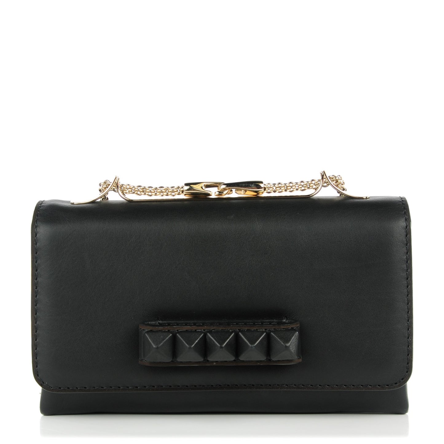 Nappa Black Studded Va Va Voom Shoulder Bag Black