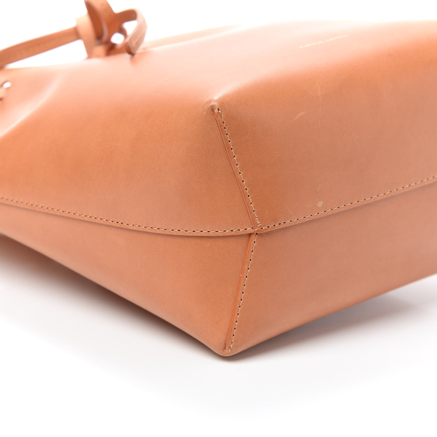 Mansur Gavriel Vegetable Tanned Calfskin Mini Bucket Bag Cammello Sun 8 of 9