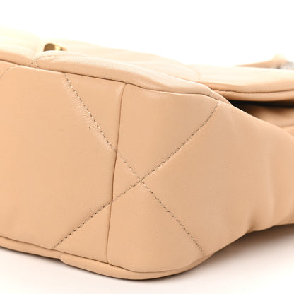Chanel Lambskin Quilted Medium Chanel 19 Flap Beige 9 of 9
