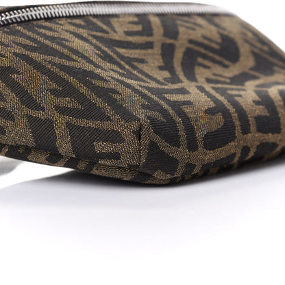 Fendi X SARAH COLEMAN Fabric Jacquard Vitello Century Matte FF Vertigo Kids Belt Bag Moro Black 14 of 15