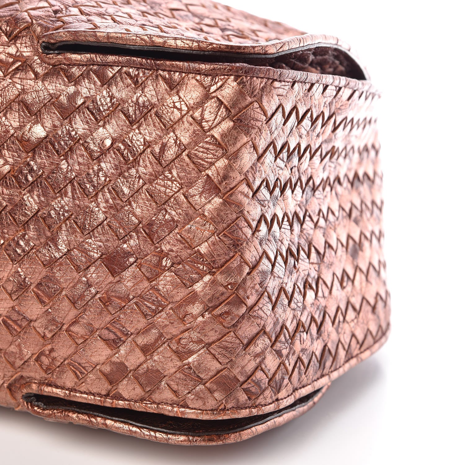 Bottega Veneta Metallic Ostrich Intrecciato Hobo Copper 15 of 15