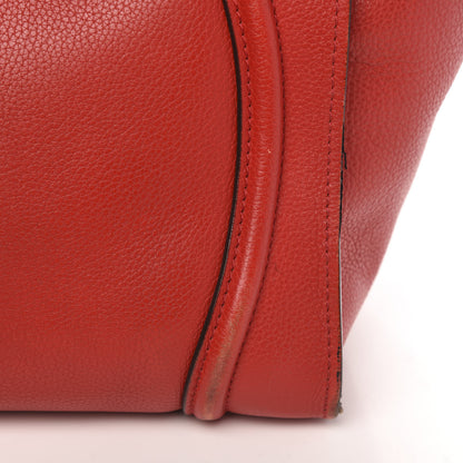 Celine Drummed Calfskin Mini Luggage Coquelicot 14 of 17
