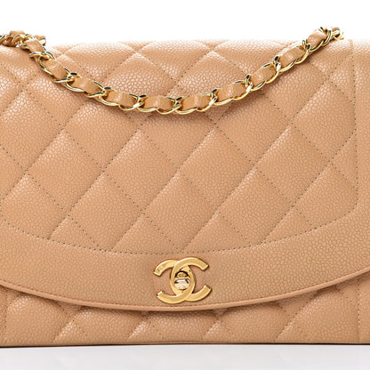 Chanel Caviar Quilted Medium Single Flap Beige 8 of 12