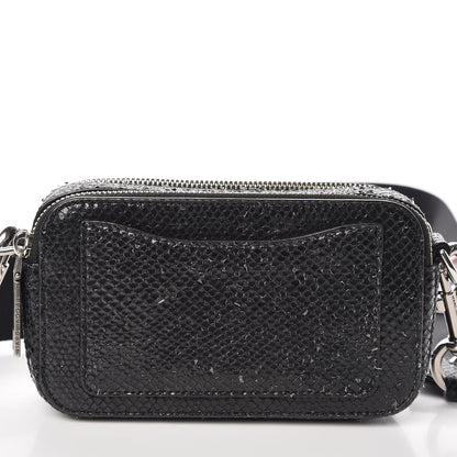 Marc Jacobs Metallic Sheepskin Python Embossed Snapshot Camera Bag Black 13 of 16