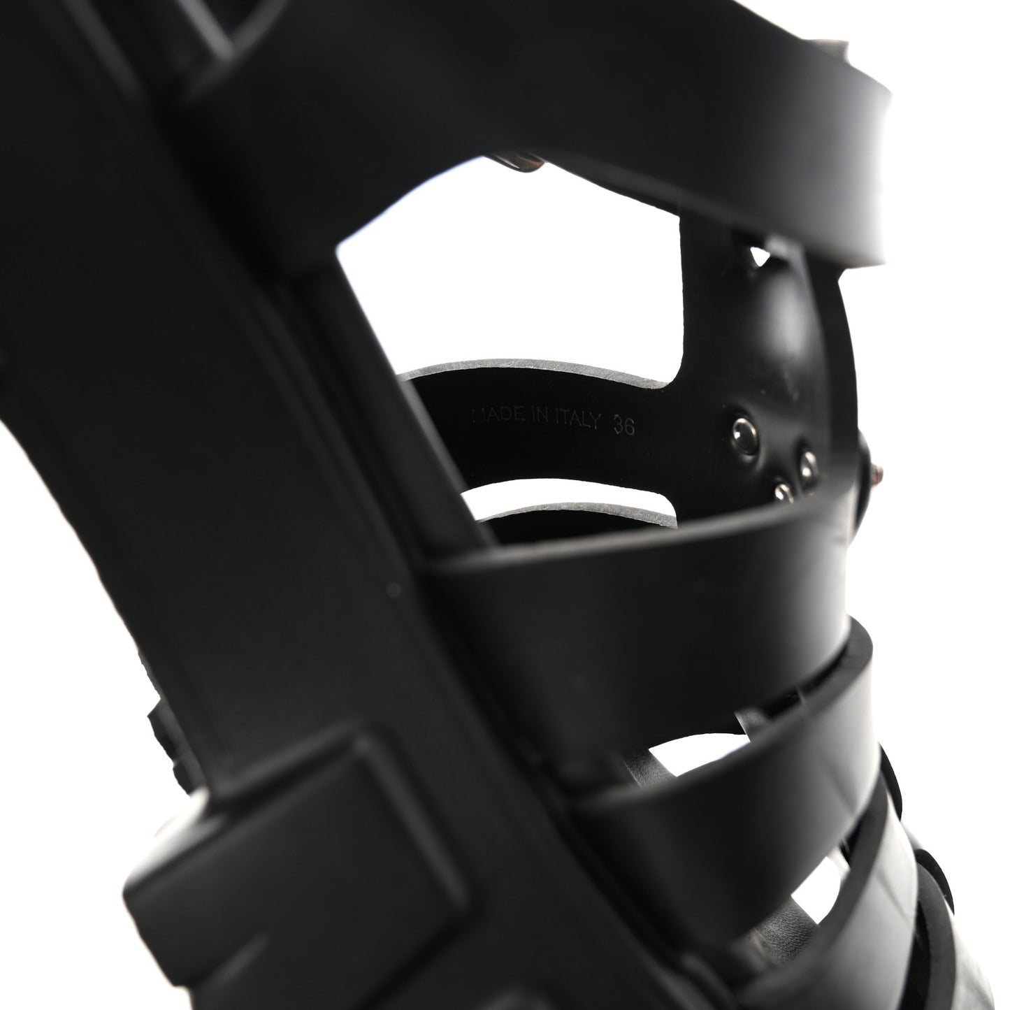 Foam Rubber Triangle Logo Monolith 55mm Cage Sandals 39 Black 36 Black