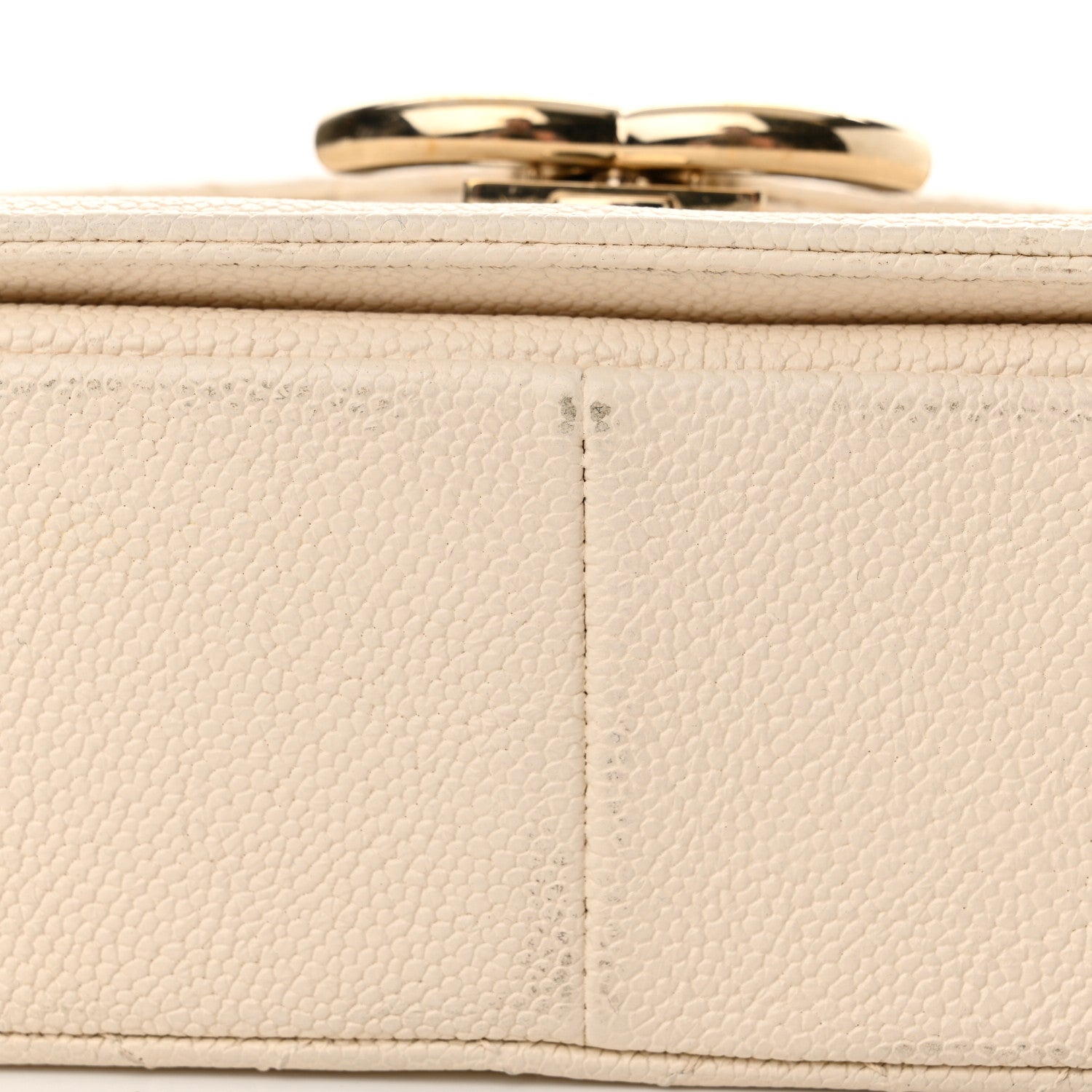 Chanel Grained Calfskin Quilted Small Cuba Top Handle Flap White 12 of 12