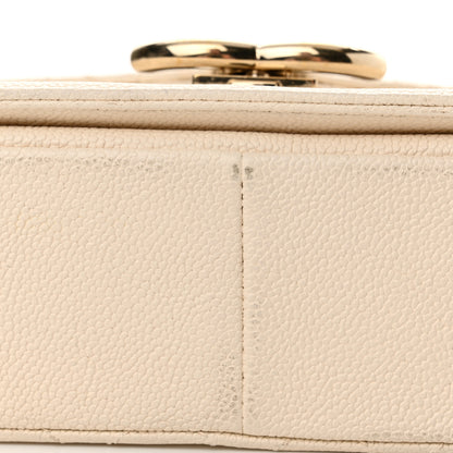 Chanel Grained Calfskin Quilted Small Cuba Top Handle Flap White 12 of 12