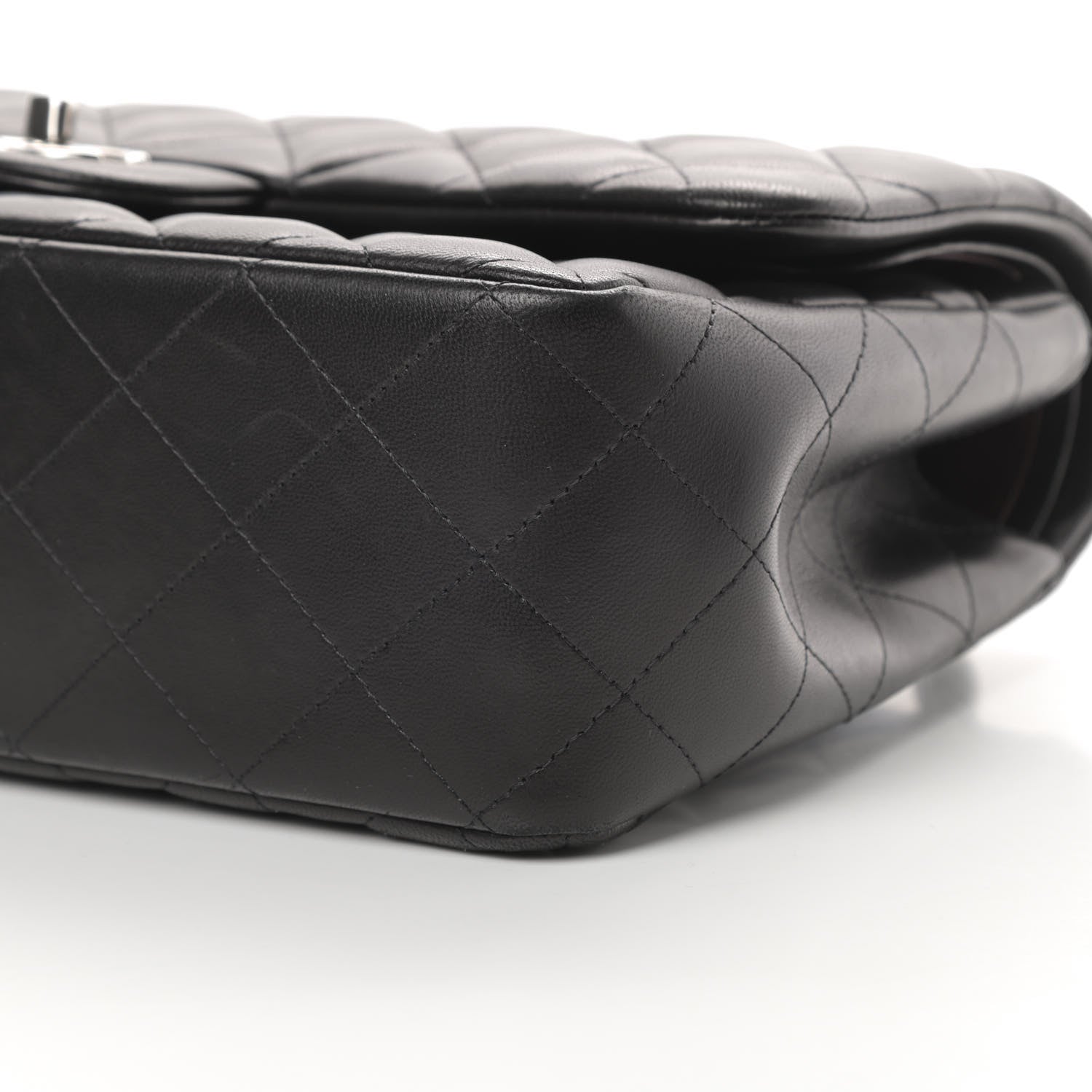 Chanel Lambskin Quilted Jumbo Double Flap Black 10 of 16