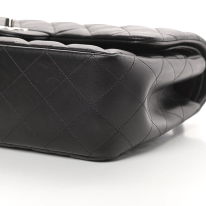 Chanel Lambskin Quilted Jumbo Double Flap Black 10 of 16